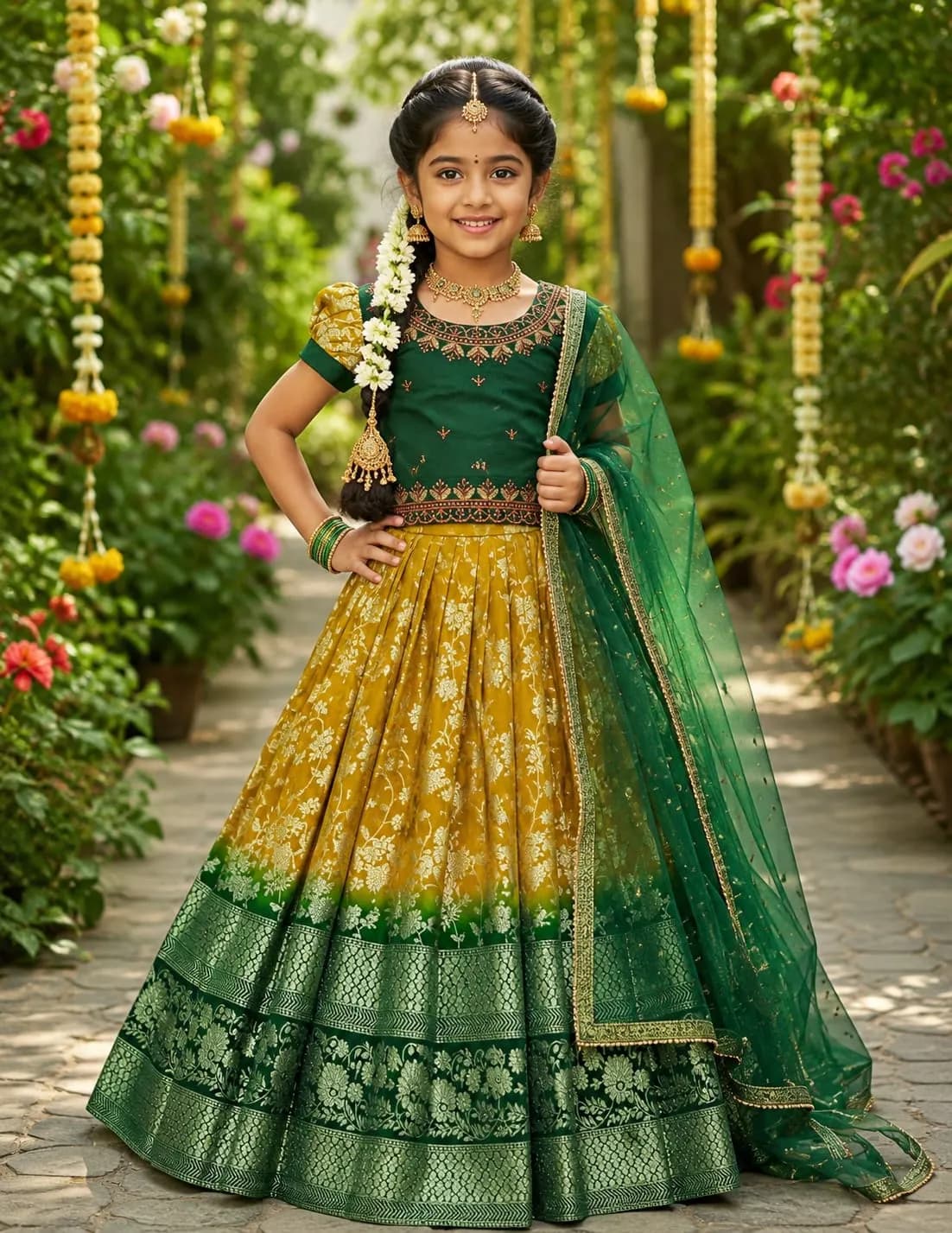 Cute Little Barbie’s Half Saree 🌸